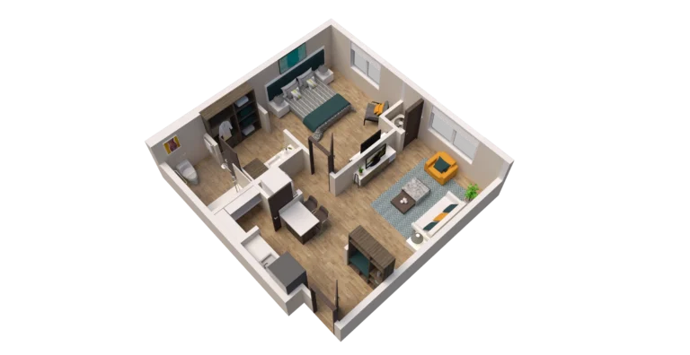 AL Unit GSF D Floor Plan