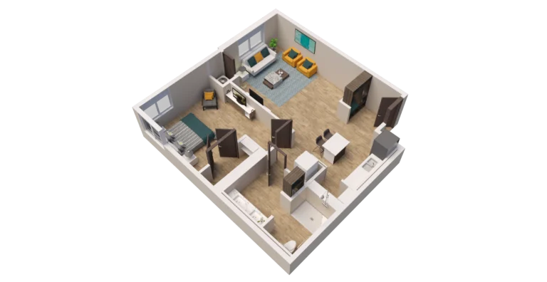 AL Unit GSF D Floor Plan