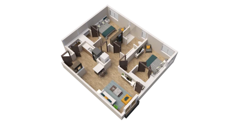 AL Unit GSF D Floor Plan