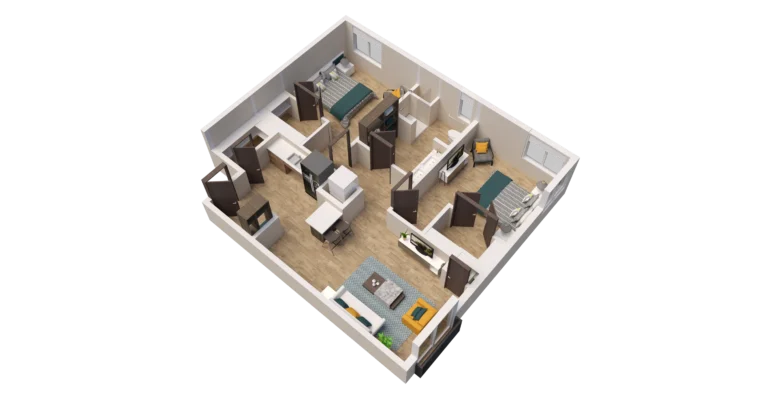AL Unit ADA GSF D Floor Plan