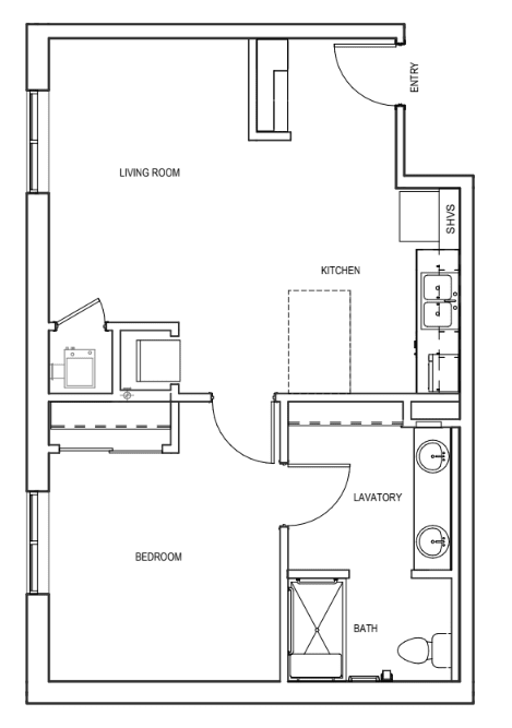 AL 1bed 1bath 670 ngbpu3