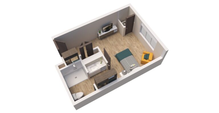 MC Unit GSF 3D Floor Plan